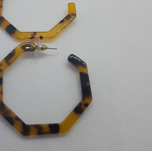 Acrylic Hexagonal Earrings - Picture 4 of 4